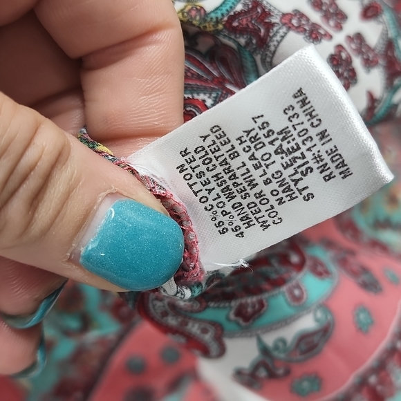 Umgee paisley print semi sheer blouse - Picture 4 of 4